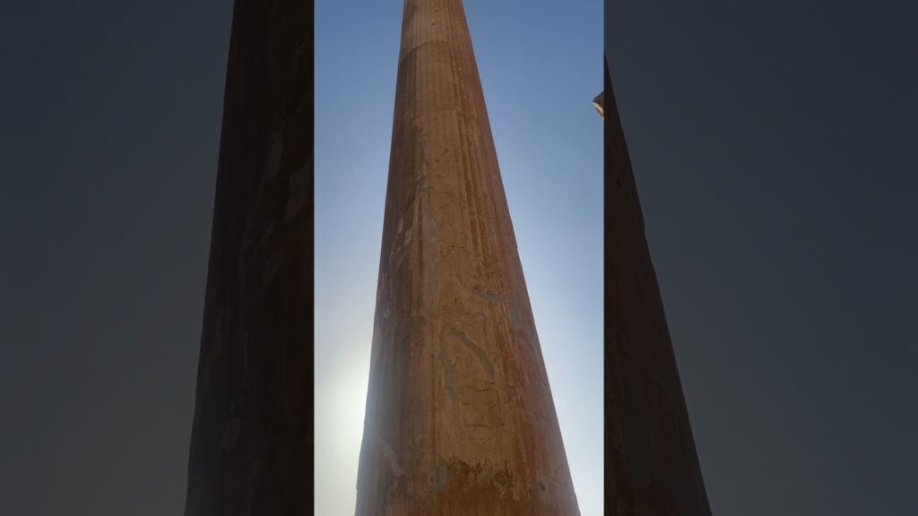 17 meter column 2500 years ago #travel #blog #explore #airport #iran #shiraz